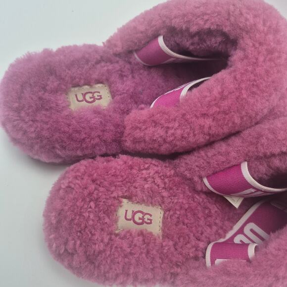UGG "Fluff Yeah" Fuchsia Pink Womens Slides/Slippers Size 9 - Picture 11 of 12